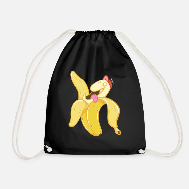 Happy Banana - Turnbeutel - Schwarz