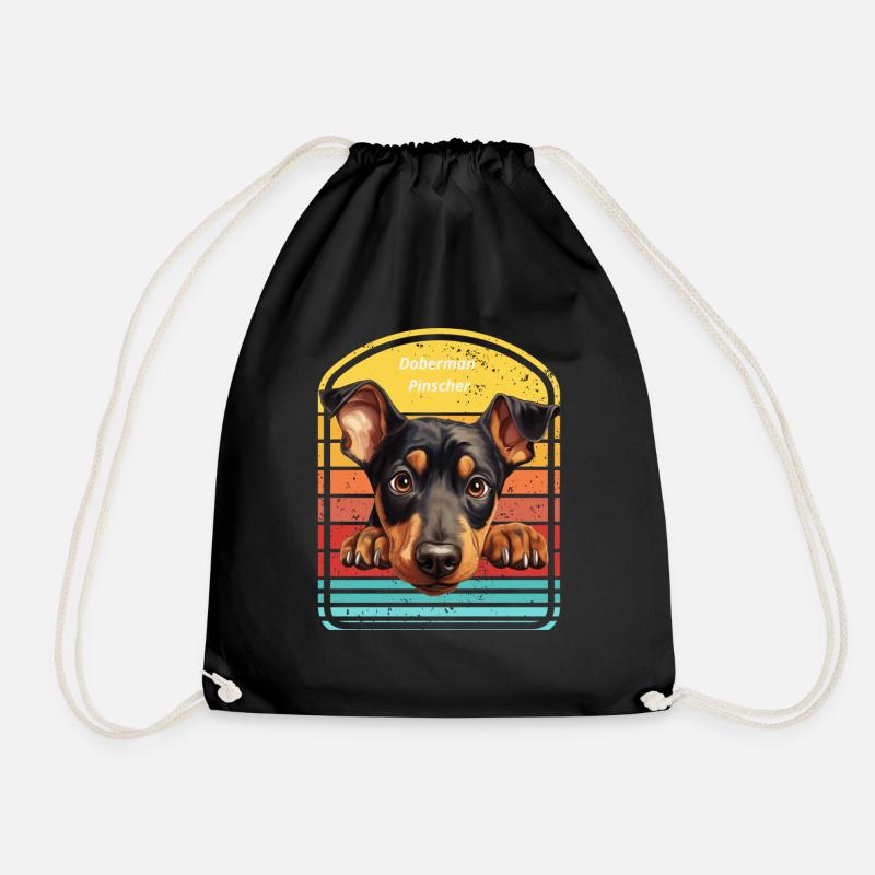 Dobermann Pinscher - Turnbeutel - Schwarz