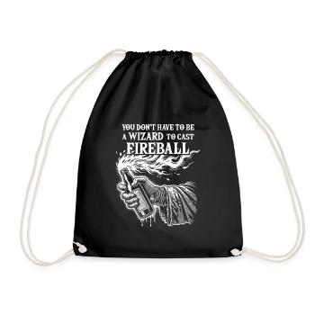 Fireball clean - Turnbeutel - Schwarz - Vorne