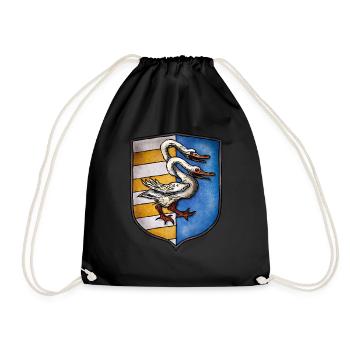 Coat of arms two-headed swan - Drawstring Bag - black - Front