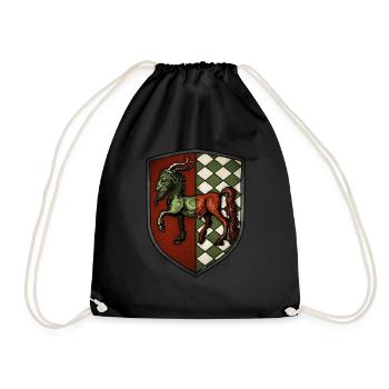 Armoiries : rouge, chimère verte - Sac de sport léger - noir - Devant