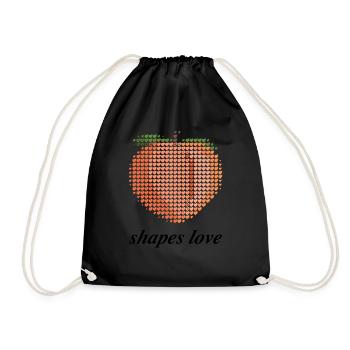 Eurovision 2025 - Inspired Peach theme - Drawstring Bag - black - Front
