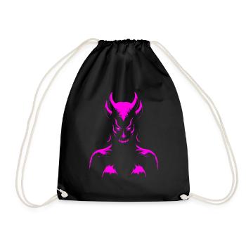 Démon rose - Sac de sport léger - noir - Devant