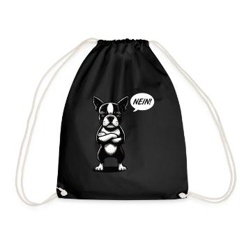 Nein Boston Terrier Boston Boston terrier besitzer - Turnbeutel - Schwarz - Vorne