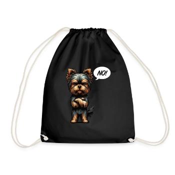 No Yorkshire Terrier Yorkie Yorkie Owner Yorkies - Drawstring Bag - black - Front