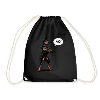 Pas de Doberman Doberman Propriétaire Doberman Holder - Sac de sport léger - noir - Devant