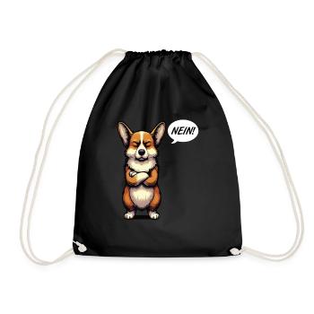 Nein Corgi Corgis Welsh Corgi Corgibesitzer Corgis - Turnbeutel - Schwarz - Vorne