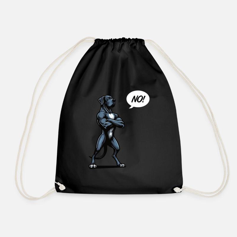 No Great Dane Great Dane Great Dane Owner Great Dane Fan - Drawstring Bag - black