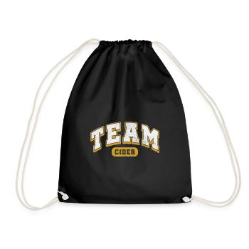 team cider Design for an enthusiast of cider - Drawstring Bag - black - Front