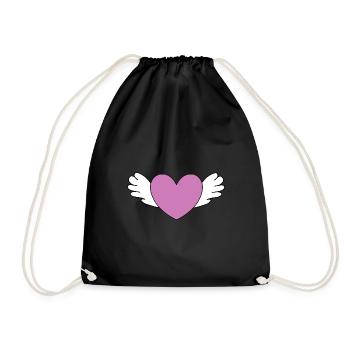 Valentine's Day Heart - Drawstring Bag - black - Front