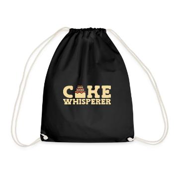 Kuchen backen Bäcker Konditor - Turnbeutel - Schwarz - Vorne