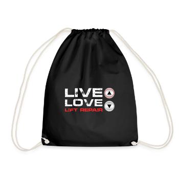 Live Love Lift repair - Turnbeutel - Schwarz - Vorne