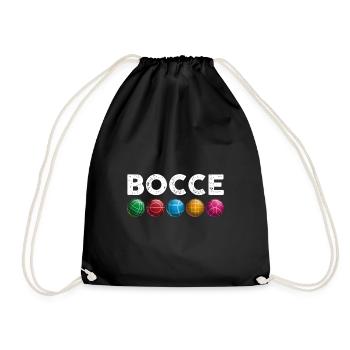 Bocce | Bocce Ball - Drawstring Bag - black - Front