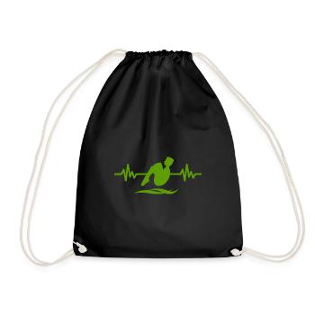 Heartbeat diver - water sports athlete - Drawstring Bag - black - Front