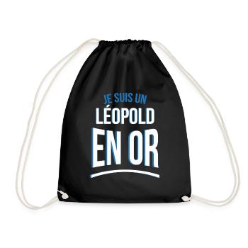 je suis un Léopold en or cadeau idée humour - Sac de sport léger - noir - Devant