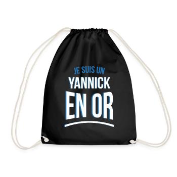 je suis un Yannick en or cadeau idée humour - Sac de sport léger - noir - Devant