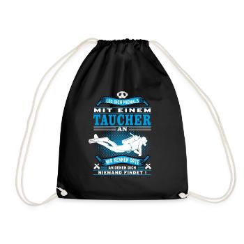 Ne plaisante jamais avec un plongeur - Sac de sport léger - noir - Devant