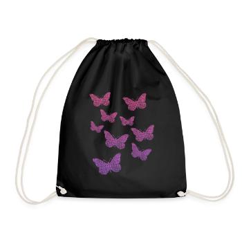 Butterflies - Turnbeutel - Schwarz - Vorne
