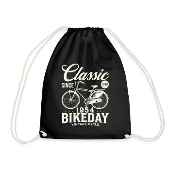 Bicycle Year 1954 Cyclist 70 Years Anniversary - Drawstring Bag - black - Front