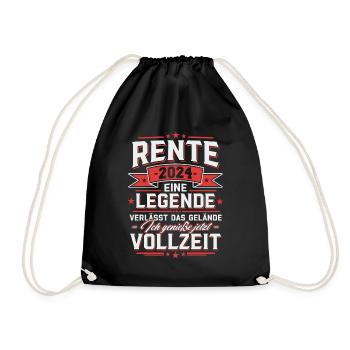 Pension 2024 Retirement Pensioner Gift - Drawstring Bag - black - Front