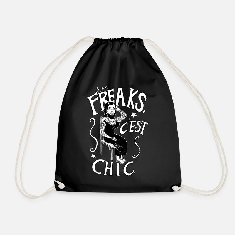 freaks - Drawstring Bag - black