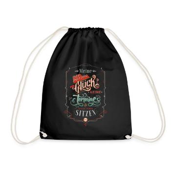 Definition von Glück - Sprüche T-Shirts - Turnbeutel - Schwarz - Vorne