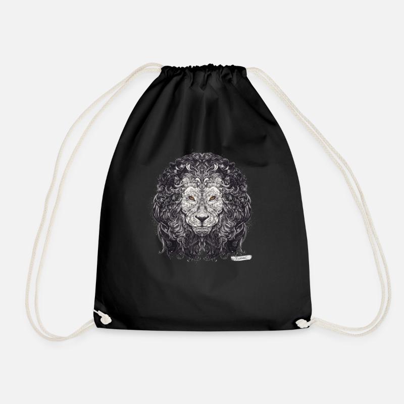 Leo Zodiac - Drawstring Bag - black