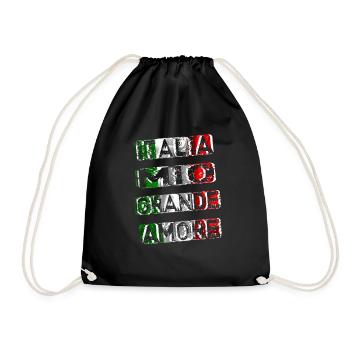 Italy my great love Italia grande amore - Drawstring Bag - black - Front