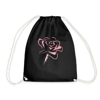 Fleur, rose - Sac de sport léger - noir - Devant