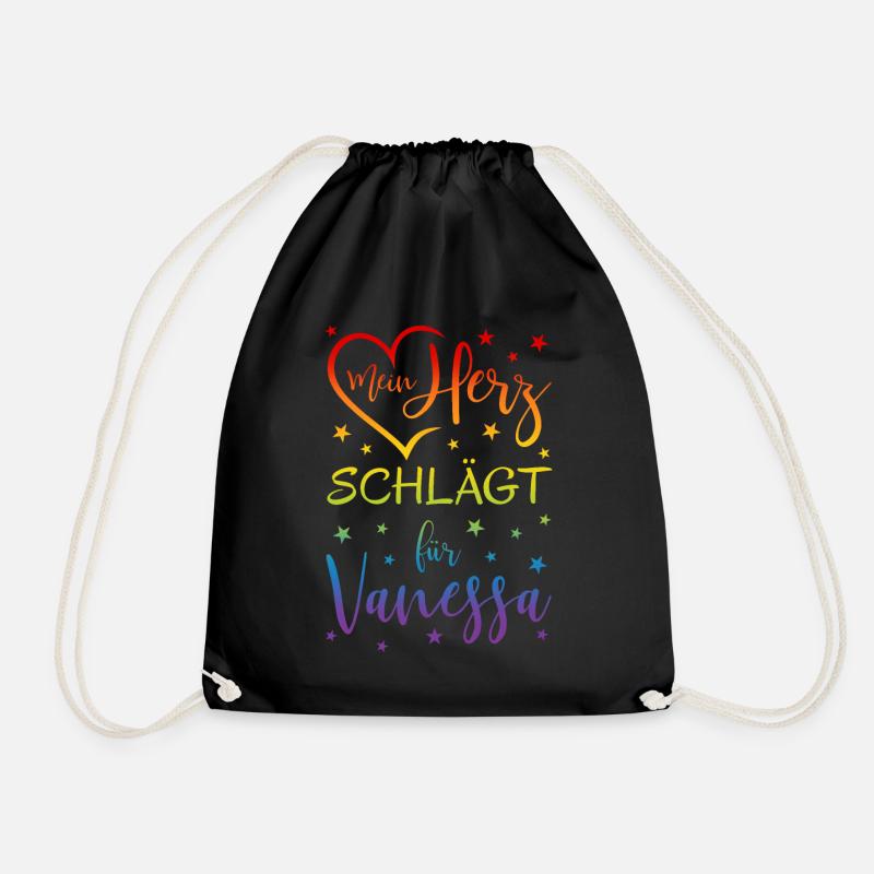 Mon cœur bat pour Vanessa - Sac de sport léger - noir