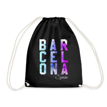 Vintage Abstrait Barcelone - Sac de sport léger - noir - Devant