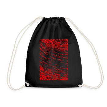 Image abstraite / rouge / motif / ligne - Sac de sport léger - noir - Devant