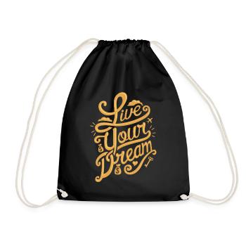 Live Your Dream - Sac de sport léger - noir - Devant