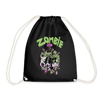 Zombie party - Turnbeutel - Schwarz - Vorne