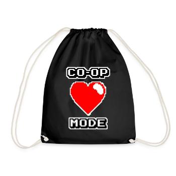 Cadeau de mariage pixel art mode co op - Sac de sport léger - noir - Devant