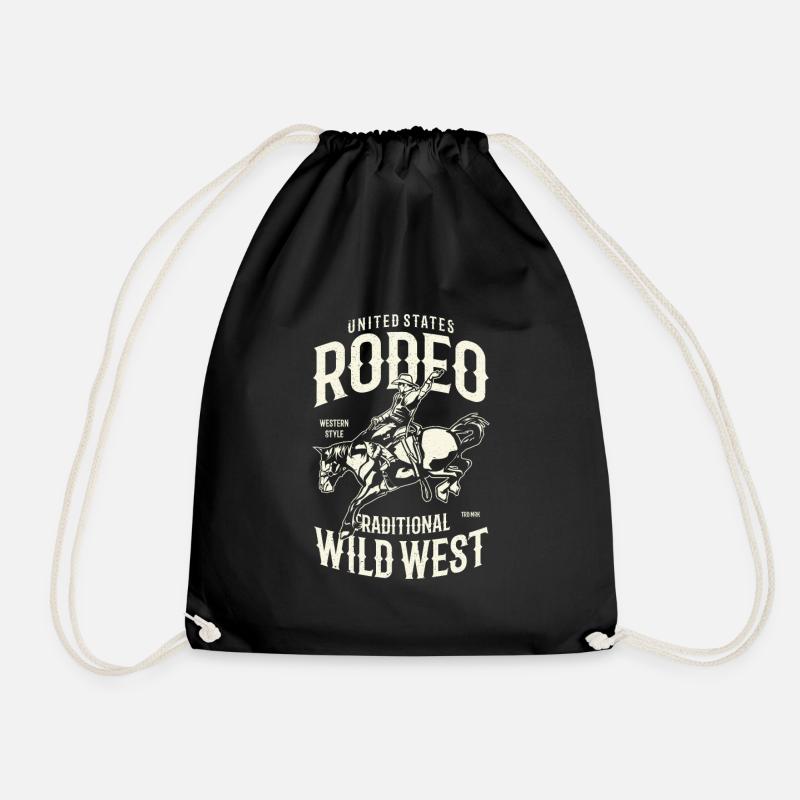 Rodeo - Drawstring Bag - black