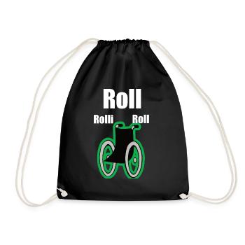 Rollstuhl - Turnbeutel - Schwarz - Vorne