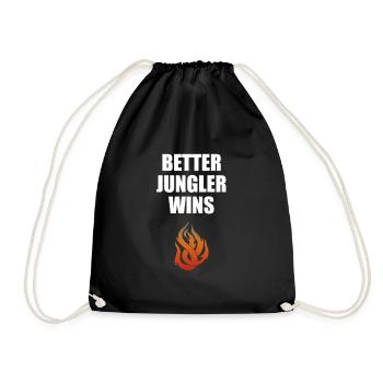 Jungler solo que streamer win smite - Turnbeutel - Schwarz - Vorne