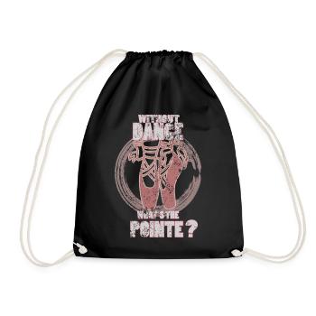Ballet Hobby Sport Leisure Gift - Drawstring Bag - black - Front