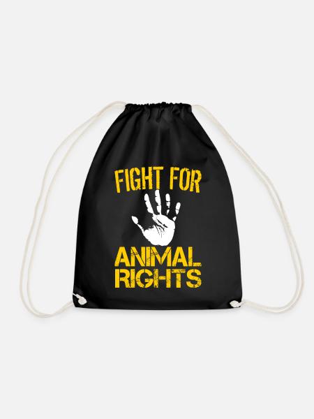 Animal Rights Tierschutz Umwelt Klima Tierliebe - Turnbeutel - Schwarz