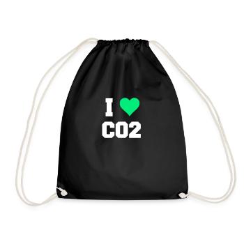Co2 changement climatique activisme démo coeur vert - Sac de sport léger - noir - Devant