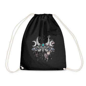 Mandala moth - Drawstring Bag - black - Front