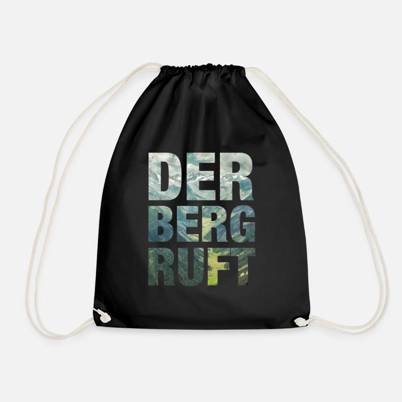 DER BERG RUFT - Turnbeutel - Schwarz