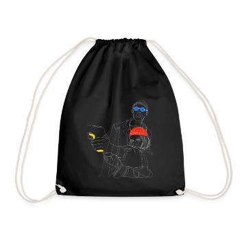 Leon and Mathilda - Drawstring Bag - black - Front