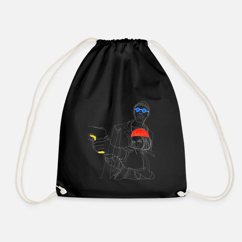 Leon and Mathilda - Drawstring Bag - black
