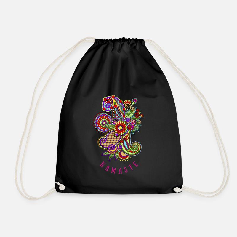 Namaste - Drawstring Bag - black