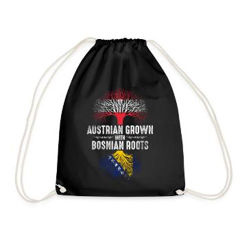 Austrians with Bosnian roots - Drawstring Bag - black - Front