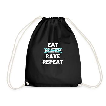 rave - Drawstring Bag - black - Front