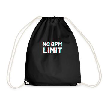 Techno DJ Raver Festival Bass Music Gift - Drawstring Bag - black - Front