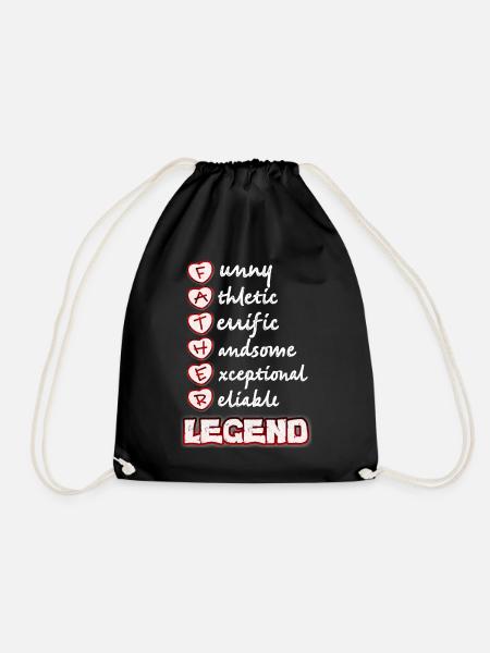 Father's Day, Father's Day, Father's Day, Father's - Drawstring Bag - black